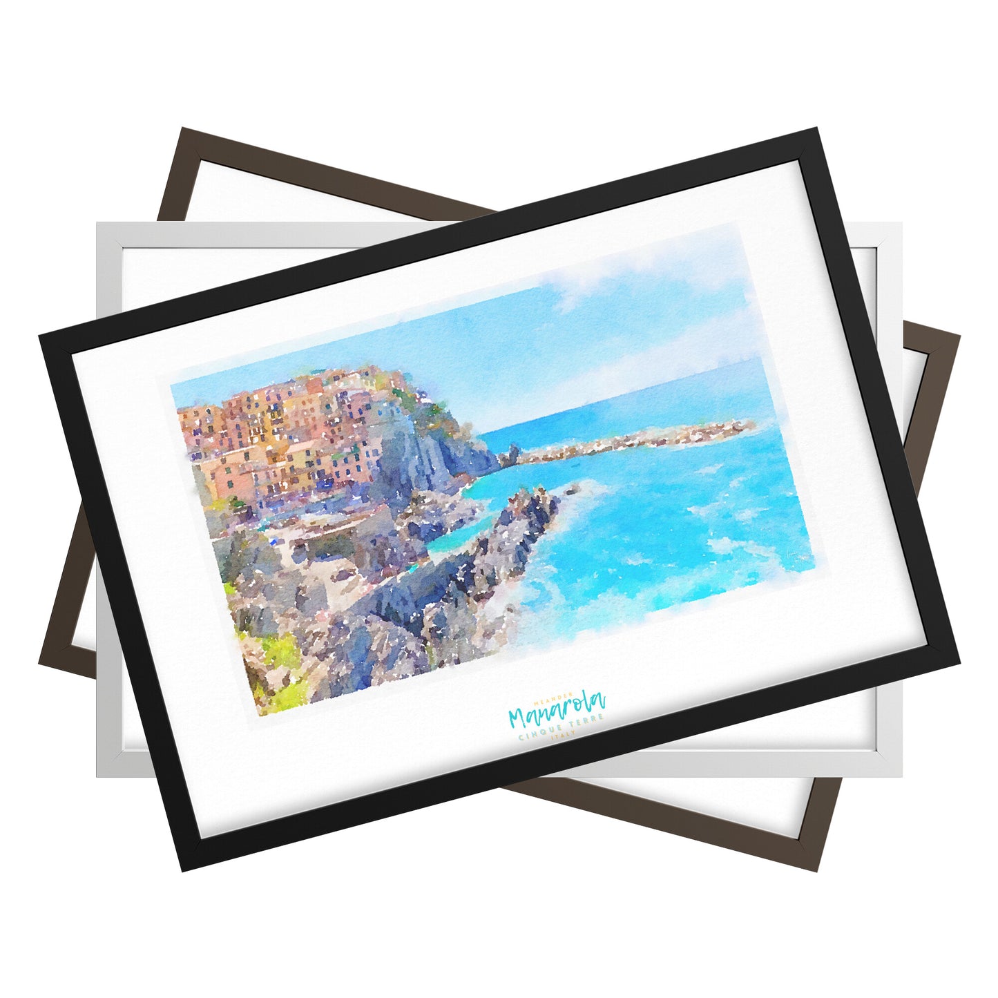 FRAMED PRINT Cinque Terre MANAROLA 14 Italy