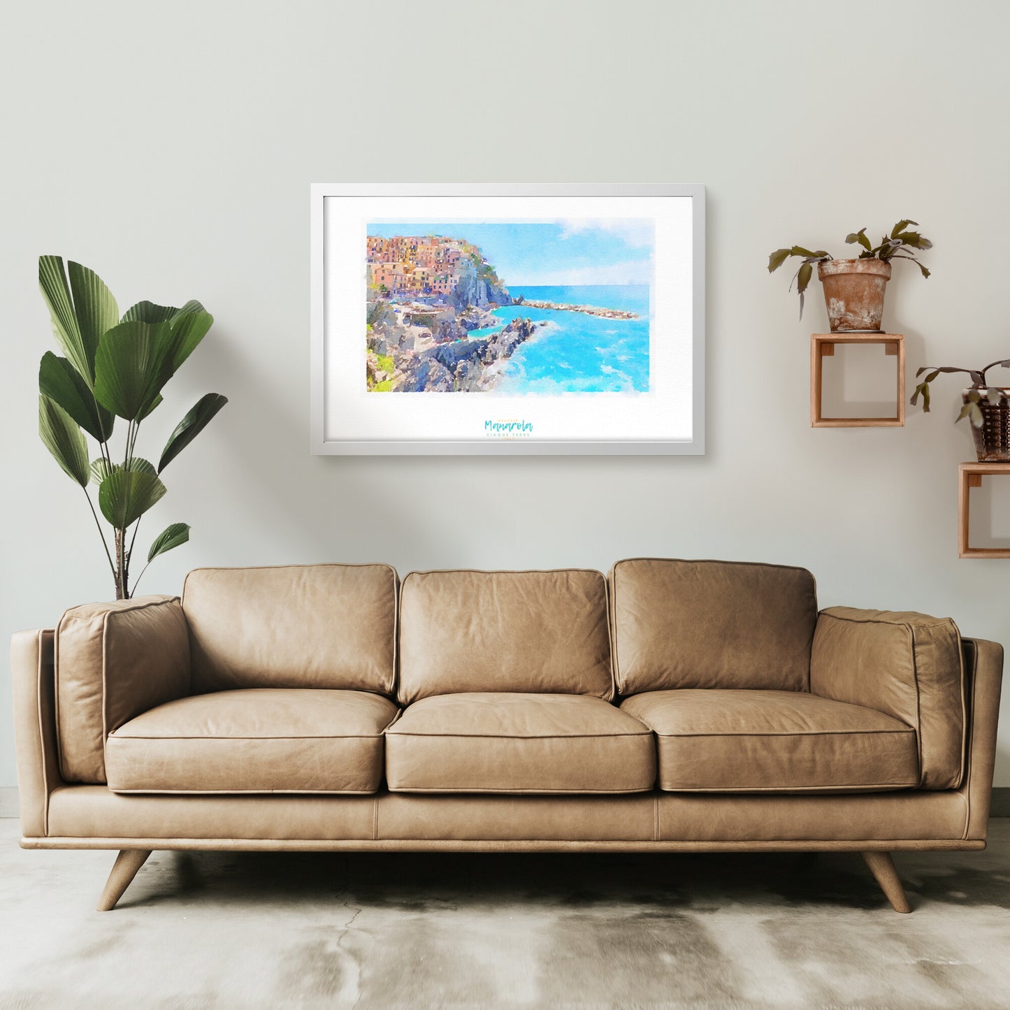 FRAMED PRINT Cinque Terre MANAROLA 14 Italy
