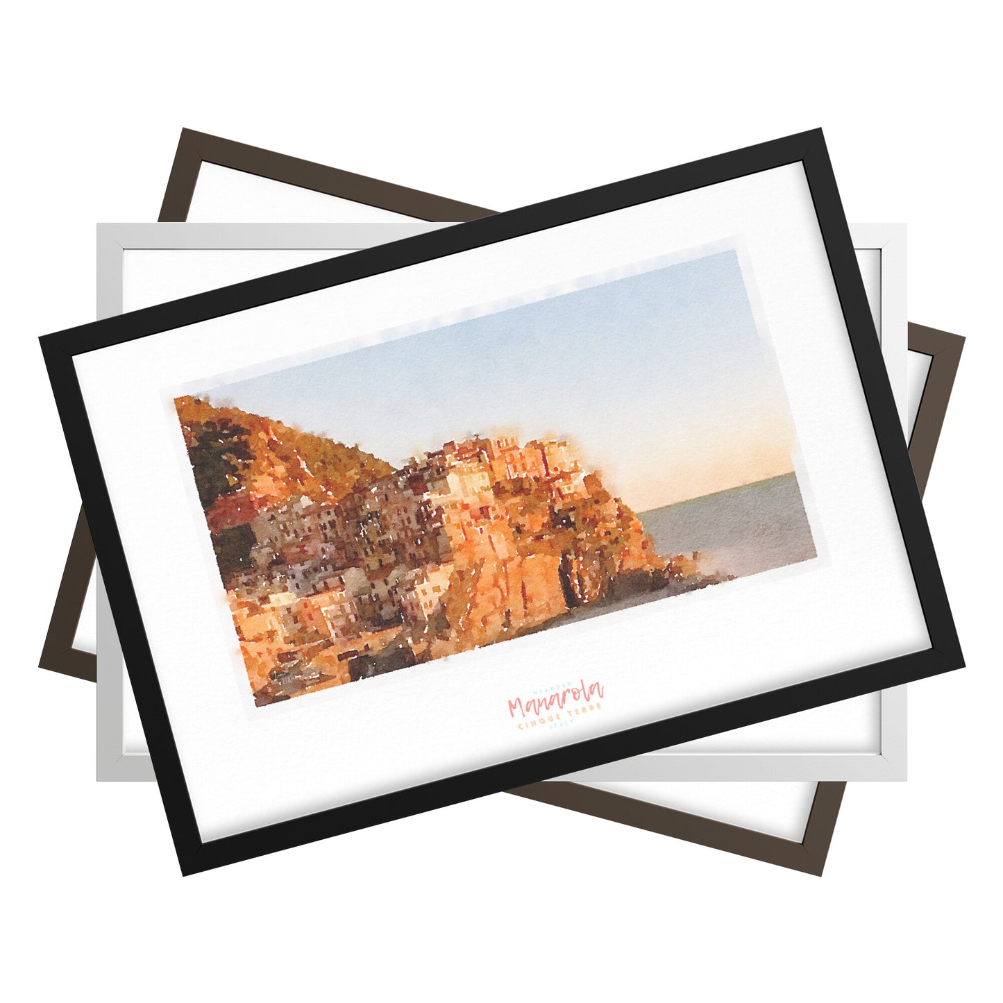 FRAMED PRINT Cinque Terre MANAROLA 16 Italy
