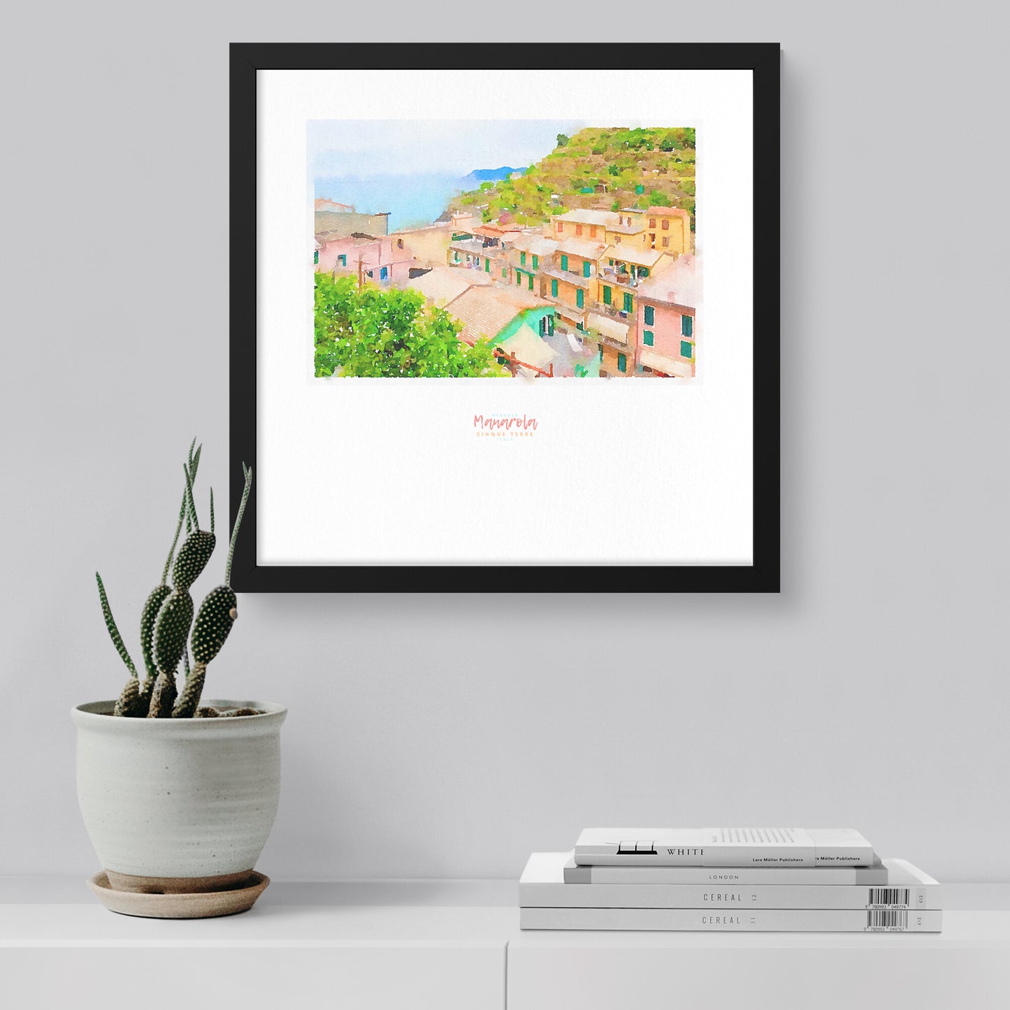 FRAMED PRINT Cinque Terre MANAROLA 19 Italy