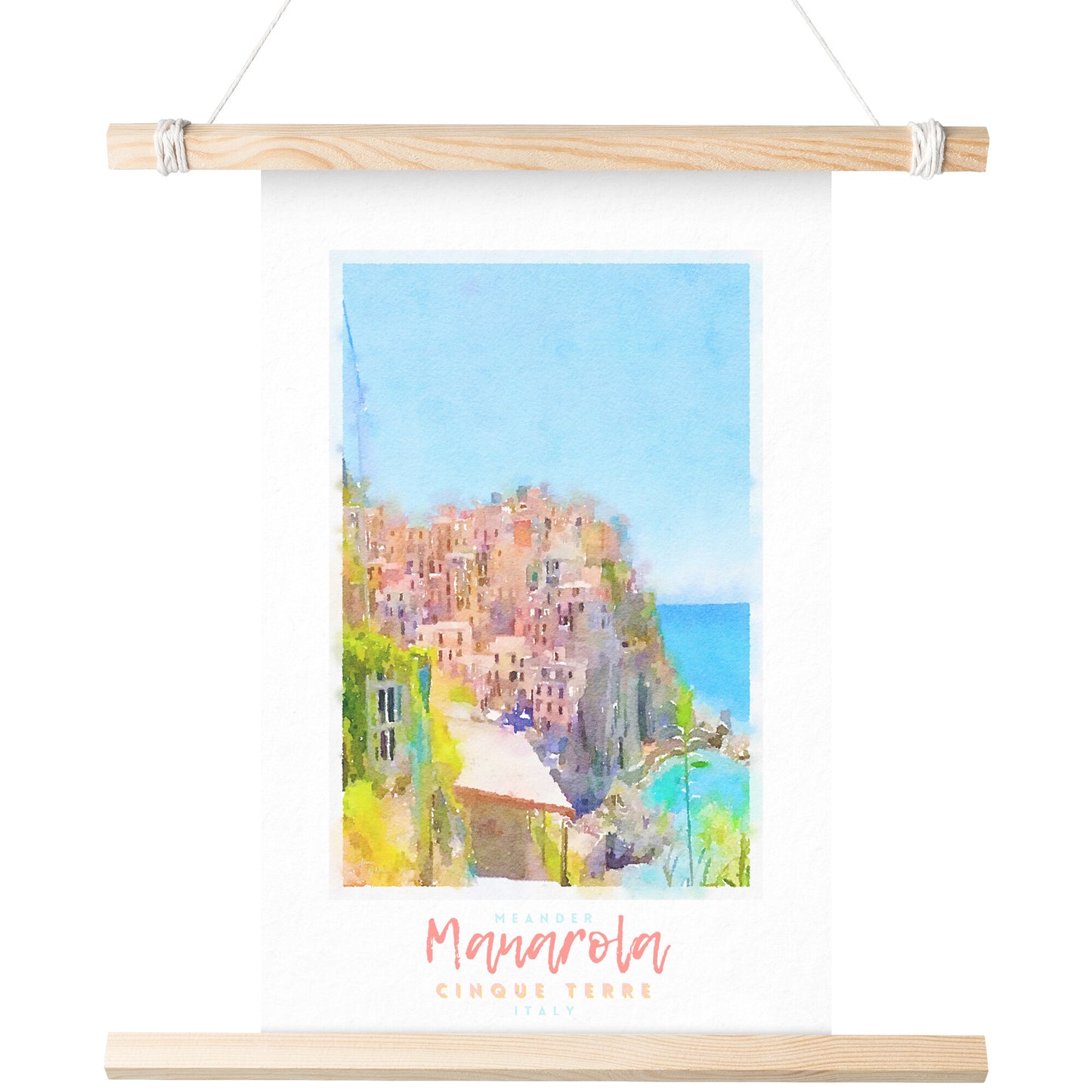 Poster with view of cliffside village Manarola