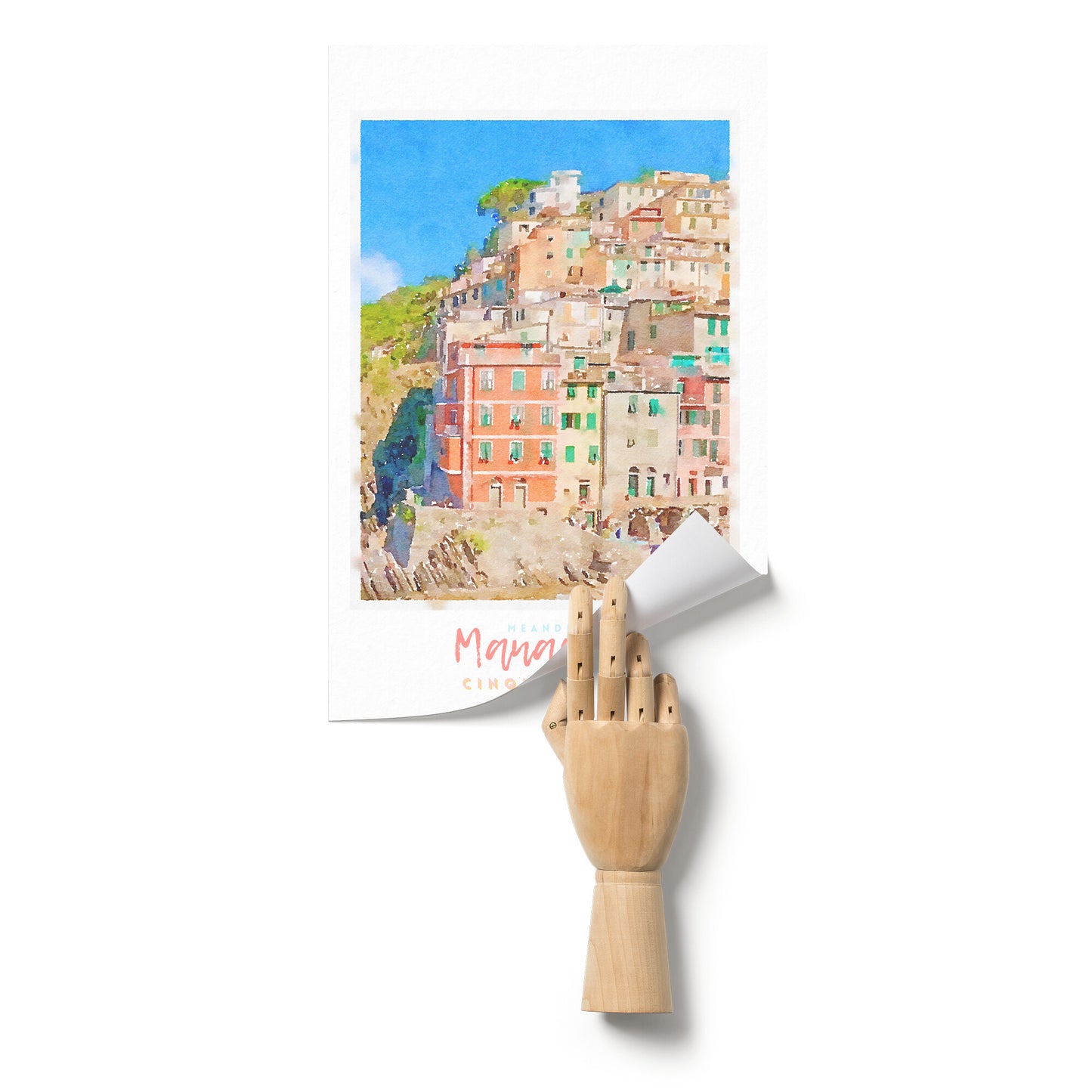 Poster with view of cliffside village Manarola