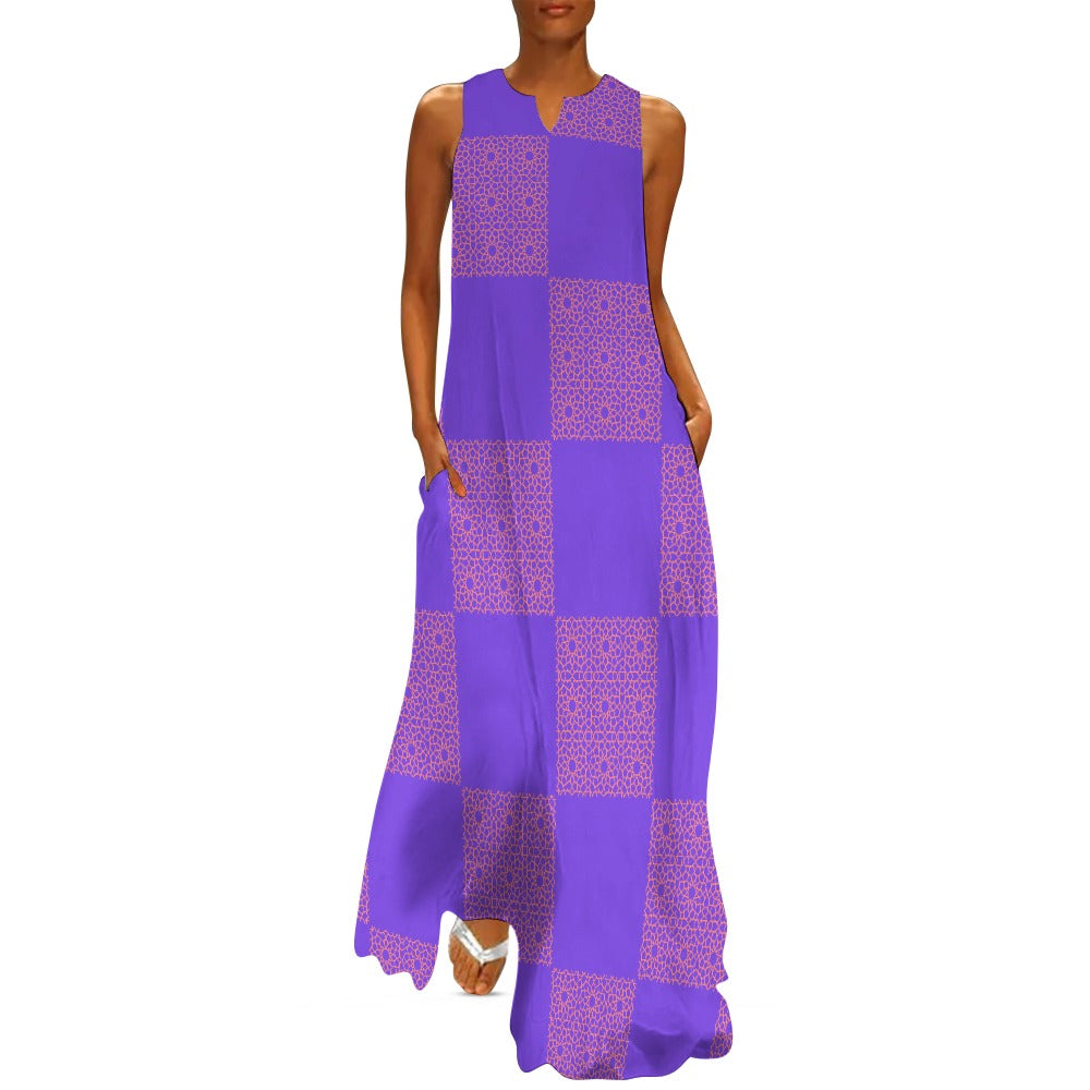 SANDBAR Long dress CORDOBA Jacaranda Coral S-5XL