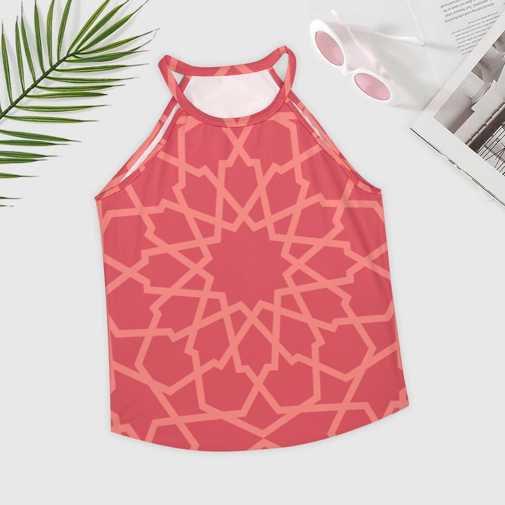 SANDBAR Hi Neck Singlet Top CORDOBA Vieira Coral S-5XL