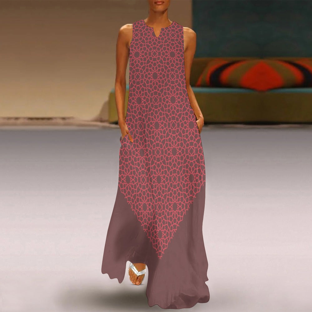 SANDBAR Long dress CORDOBA Cacao and Vieira S-5XL