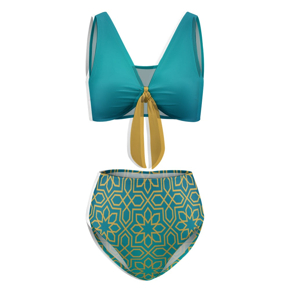 2-Piece Knotted Bikini Swimsuit