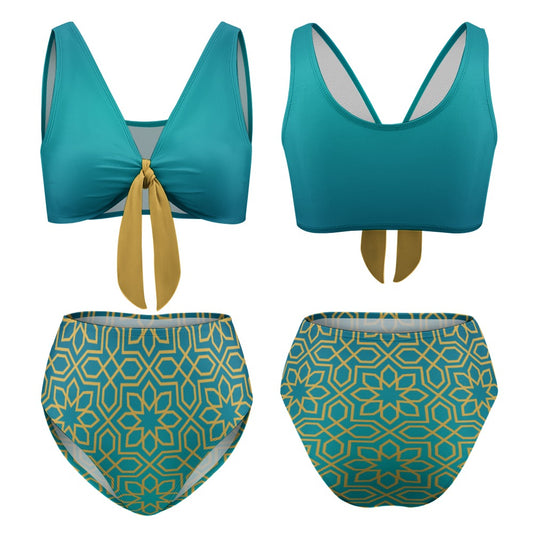 2-Piece Knotted Bikini Swimsuit