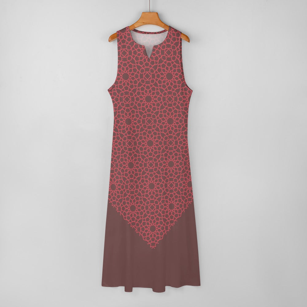 SANDBAR Long dress CORDOBA Cacao and Vieira S-5XL