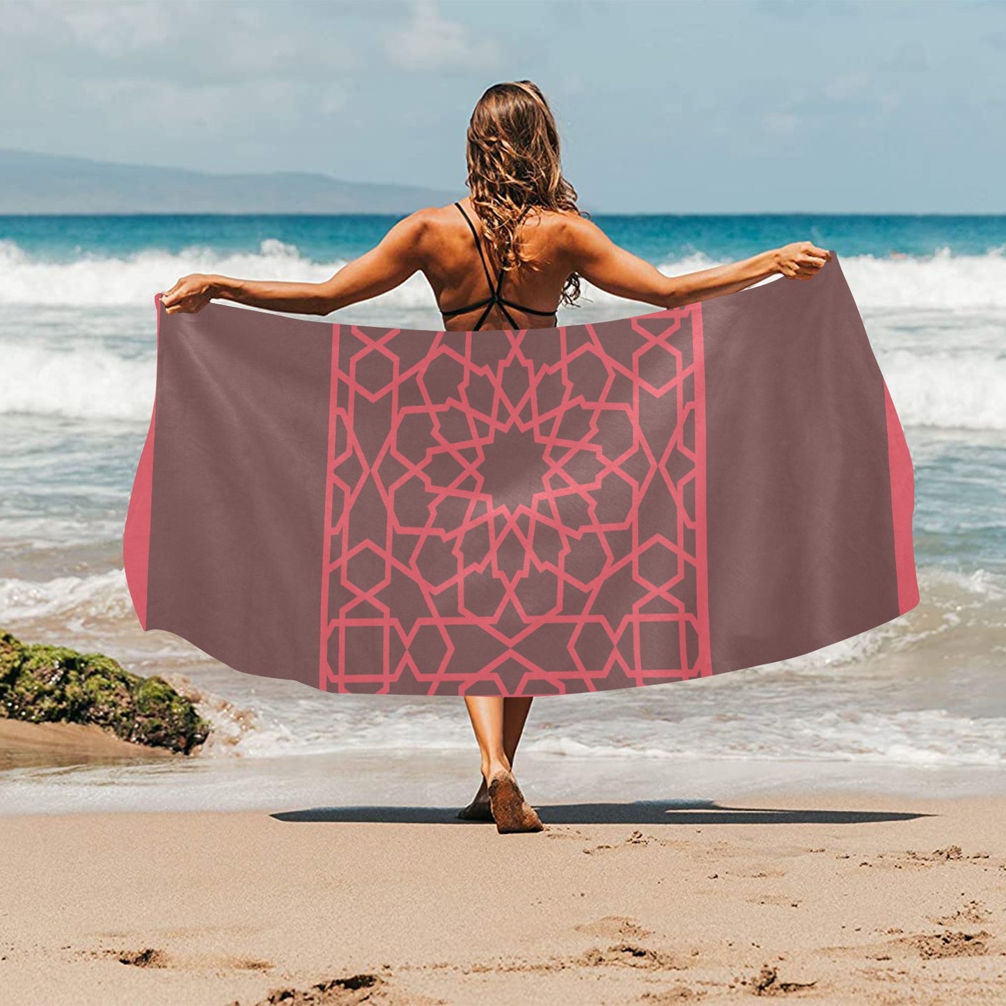 SANDBAR Beach Towel Suede CORDOBA Cacao Vieira Shakeoff