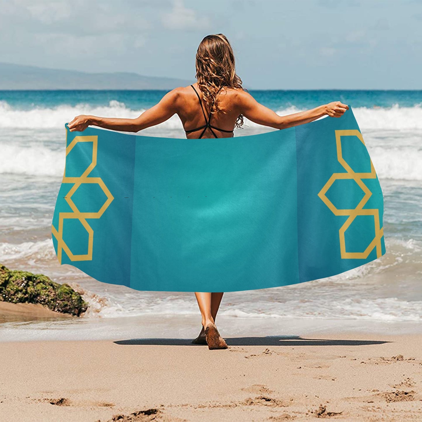 SANDBAR Beach Towel Suede CADIZ Malachite