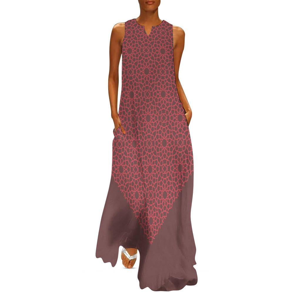 SANDBAR Long dress CORDOBA Cacao and Vieira S-5XL