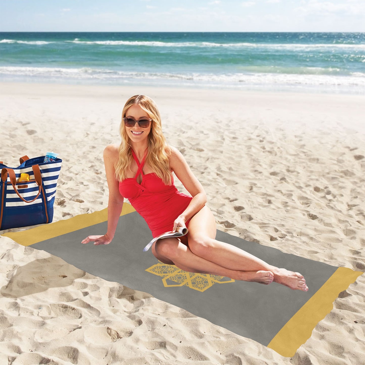 SANDBAR Beach Towel Suede CADIZ Quartz Shakeoff