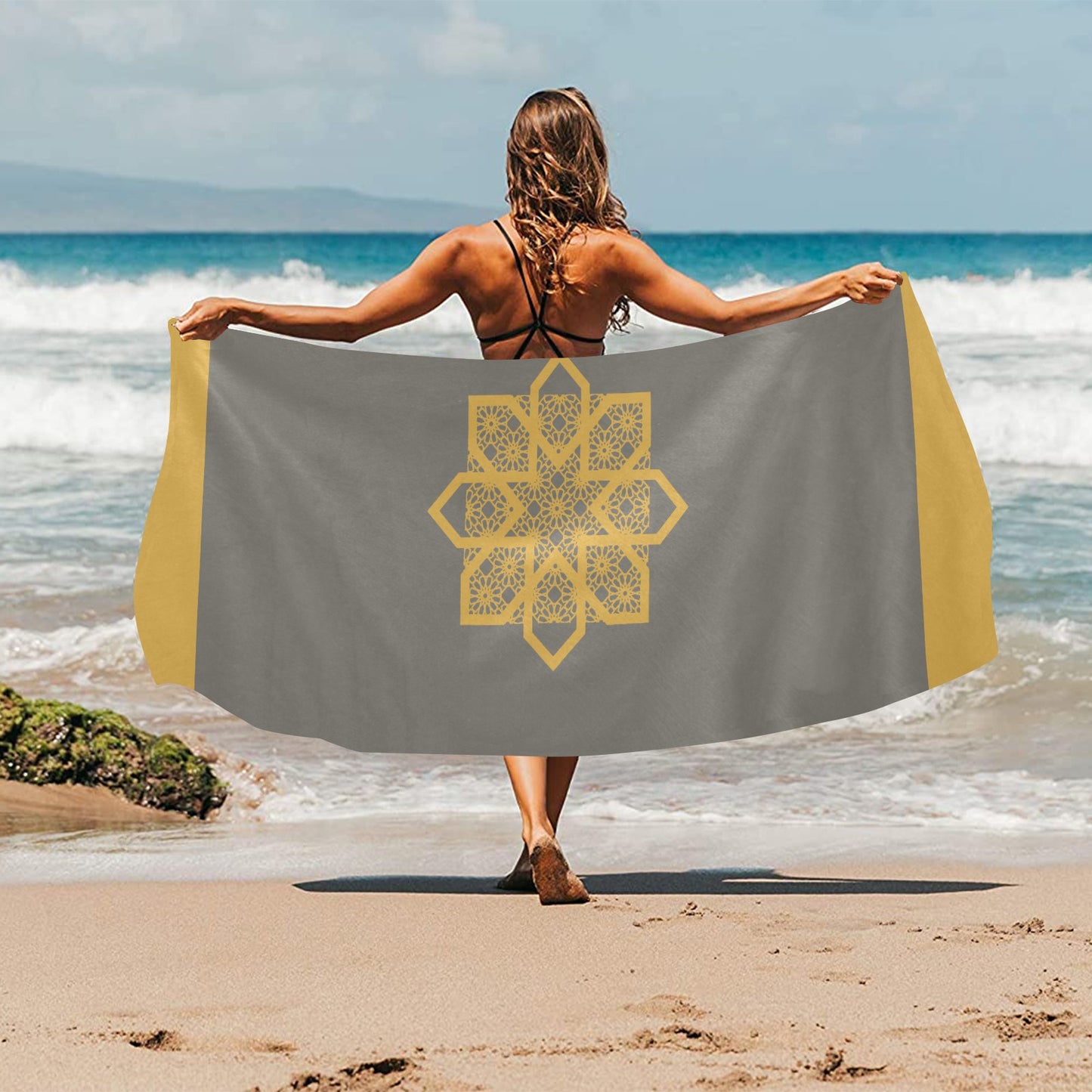 SANDBAR Beach Towel Suede CADIZ Quartz Shakeoff