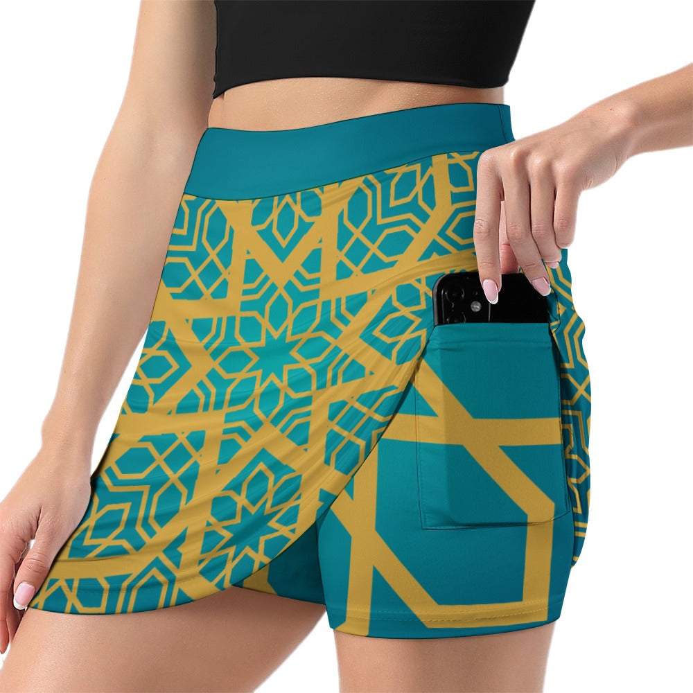 SANDBAR Workout Skorts CADIZ Malachite III S-4XL