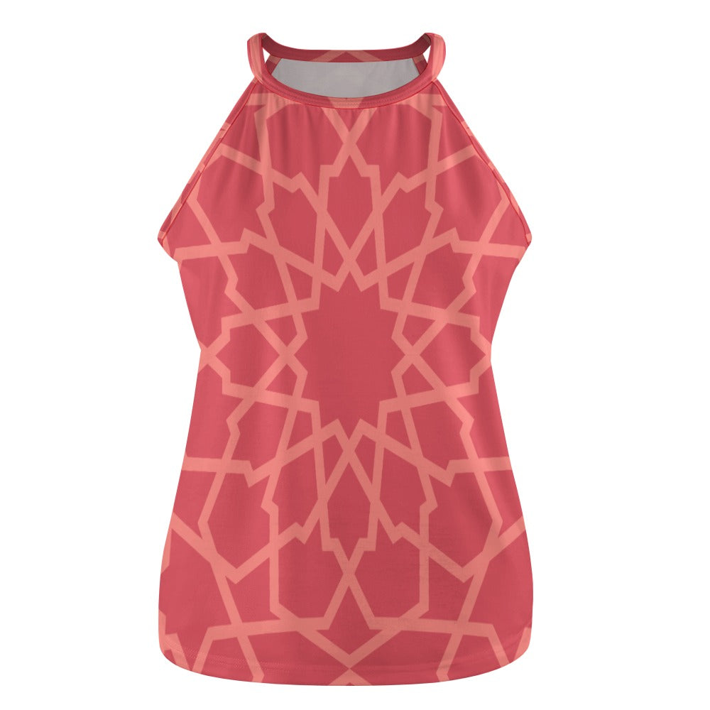 SANDBAR Hi Neck Singlet Top CORDOBA Vieira Coral S-5XL