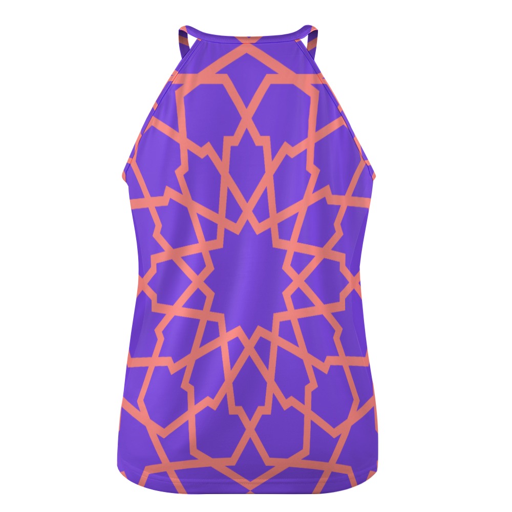 SANDBAR Hi Neck Singlet Top CORDOBA Jacaranda Coral S-5XL