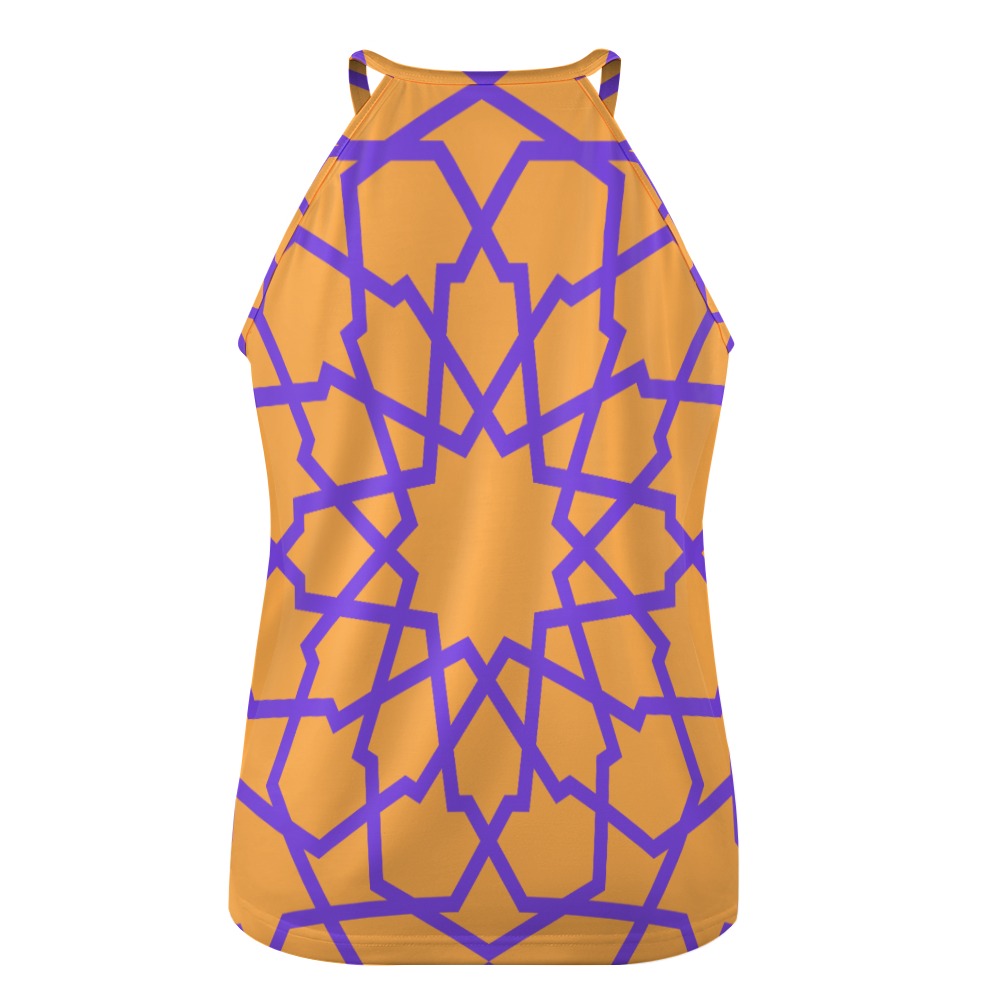 SANDBAR Hi Neck Singlet Top CORDOBA Oro Jacaranda S-5XL