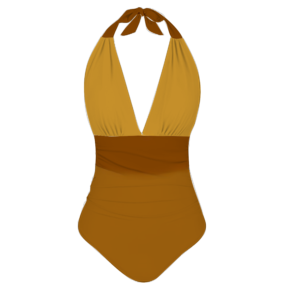 a women's swimsuit with a halter neck