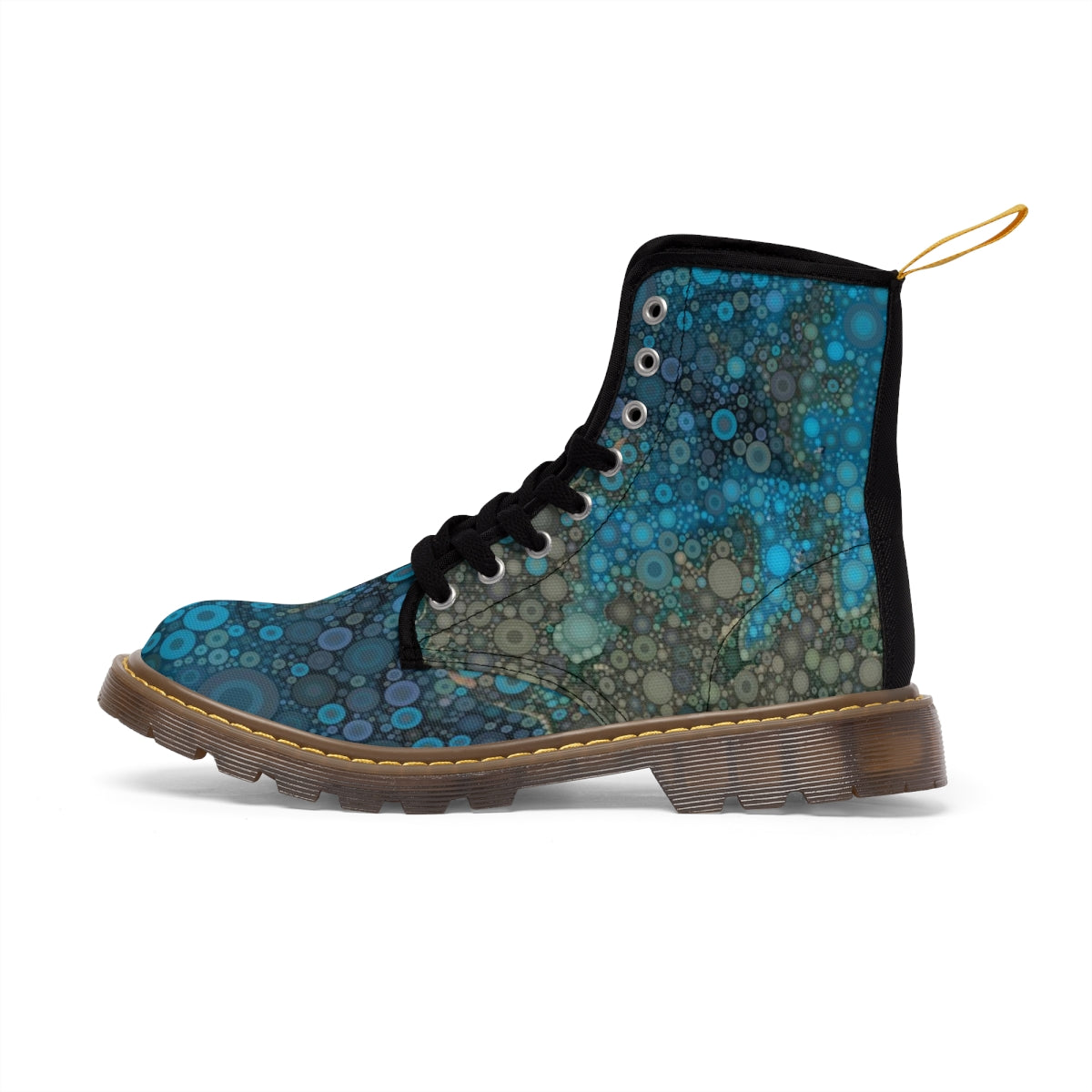 Festival boots with serene dot pattern over sides and back