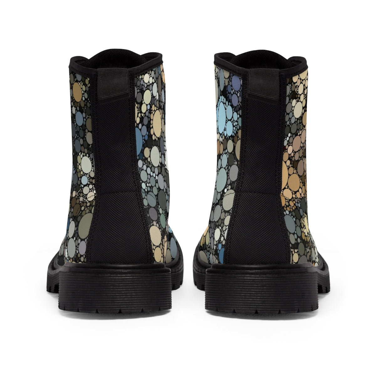 Back Festival boots with striking dot pattern over sides and back