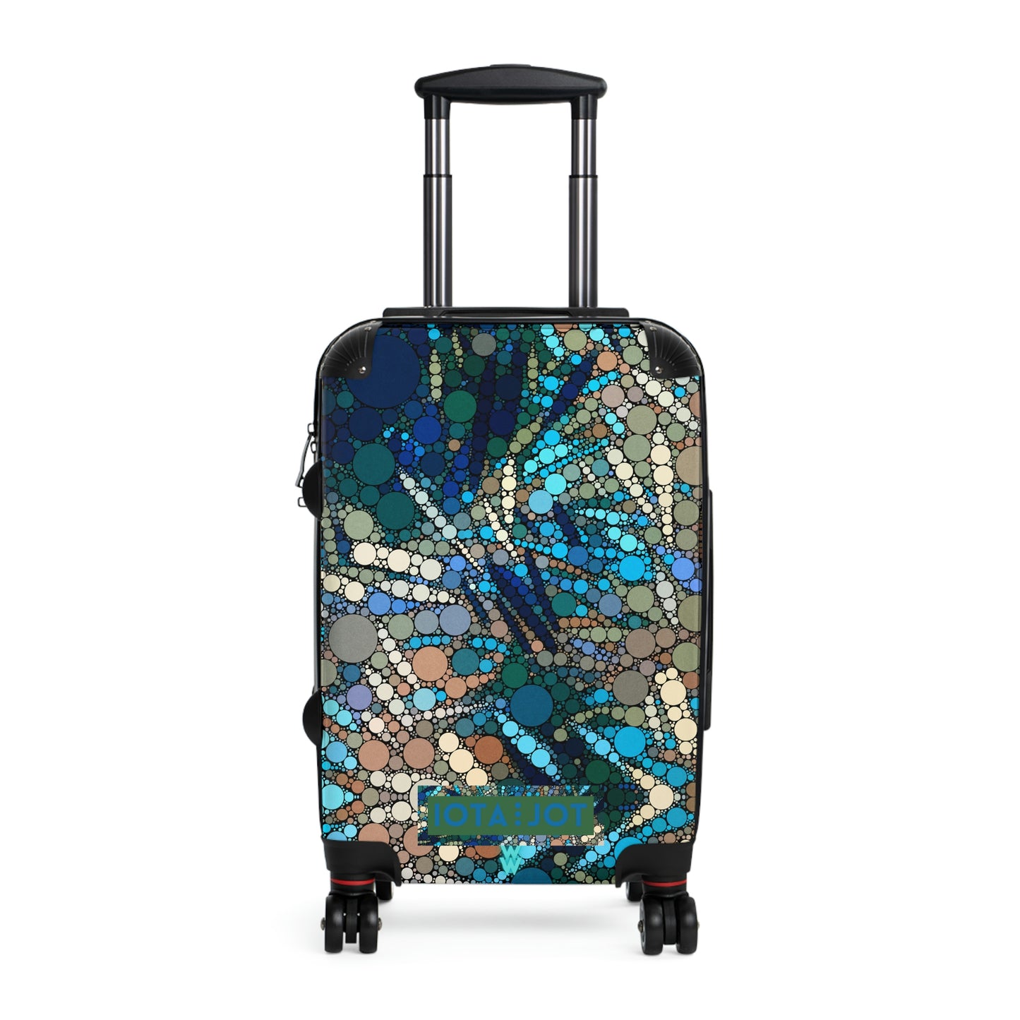 Wheeled small suitcase / Carry on luggage in a colour palette reminiscent of Van Gogh.