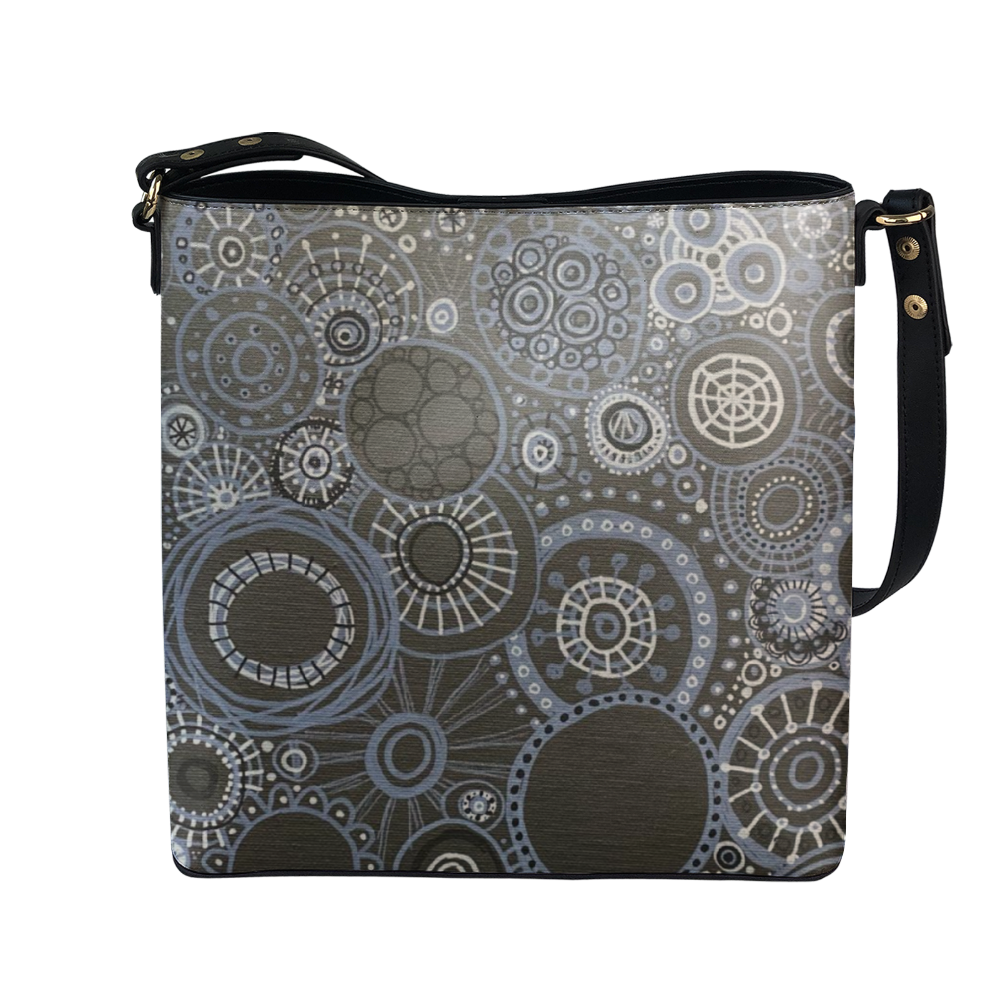 Shoulder bag with intricate monotone pattern