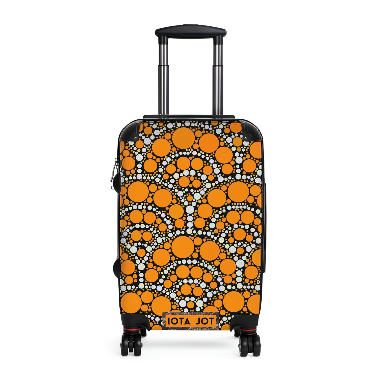 Wheeled small suitcase / Carry on luggage with a design of interlocked arches,