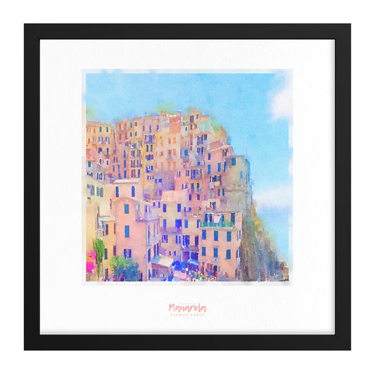 FRAMED PRINT Cinque Terre MANAROLA 15 Italy