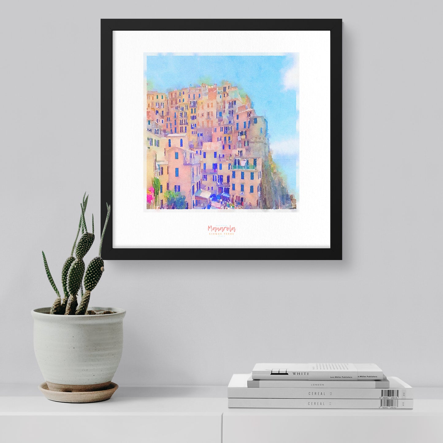 FRAMED PRINT Cinque Terre MANAROLA 15 Italy