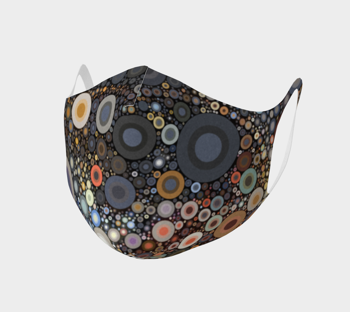 Mask with mesmerising pattern of dots in masculine palette