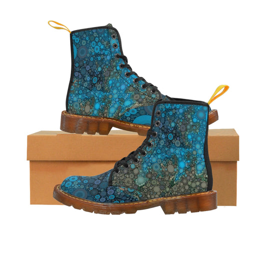 Festival boots with serene dot pattern over sides and back