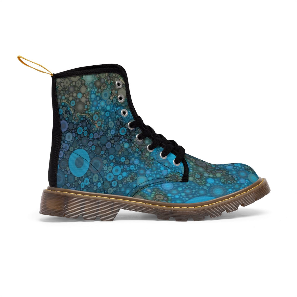 Festival boots with serene dot pattern over sides and back