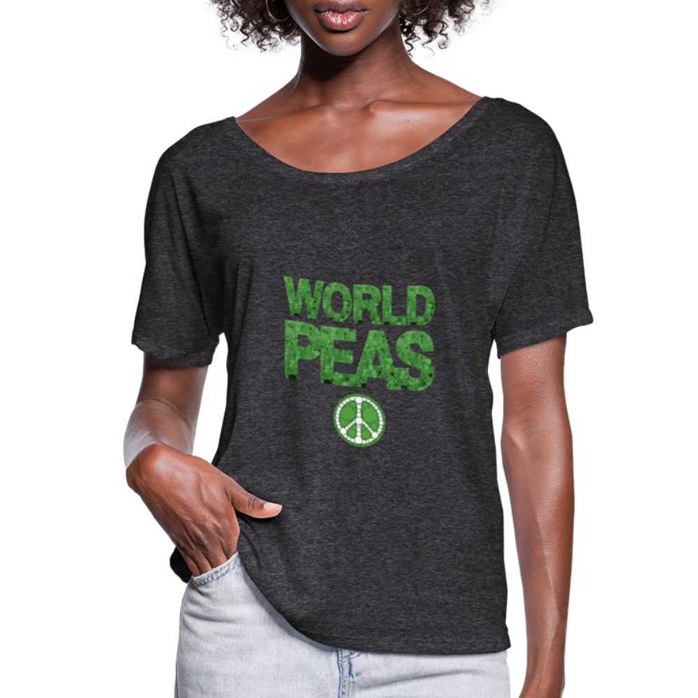 T-Shirt WORLD PEAS Women’s Flowy - charcoal grey