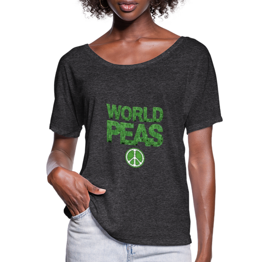 T-Shirt WORLD PEAS Women’s Flowy - charcoal grey