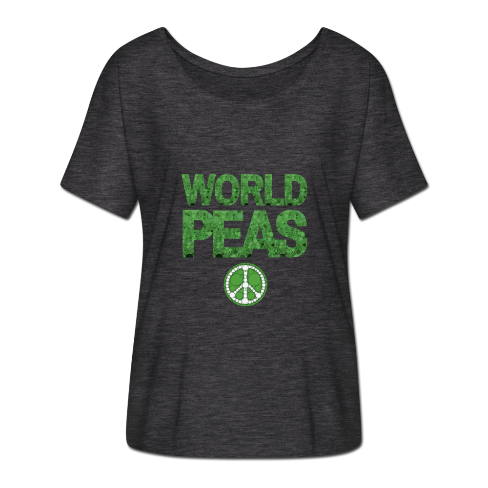 T-Shirt WORLD PEAS Women’s Flowy - charcoal grey